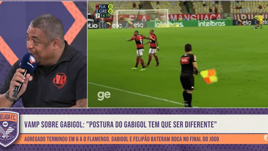 Vampeta fala sobre relação de Tite e Gabigol durante o "Canelada FC", da Jovem Pan - Transmissão