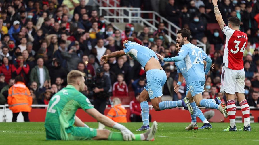 City insistiu contra um Arsenal com dez e foi premiado com o gol de Rodri nos acréscimos - REUTERS/Ian Walton