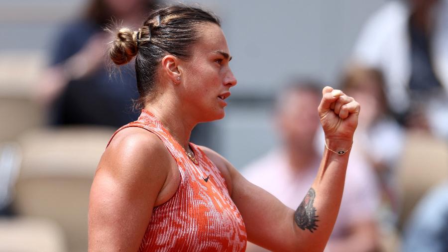 Aryna Sabalenka vibra nas oitavas de final de Roland Garros em 2024