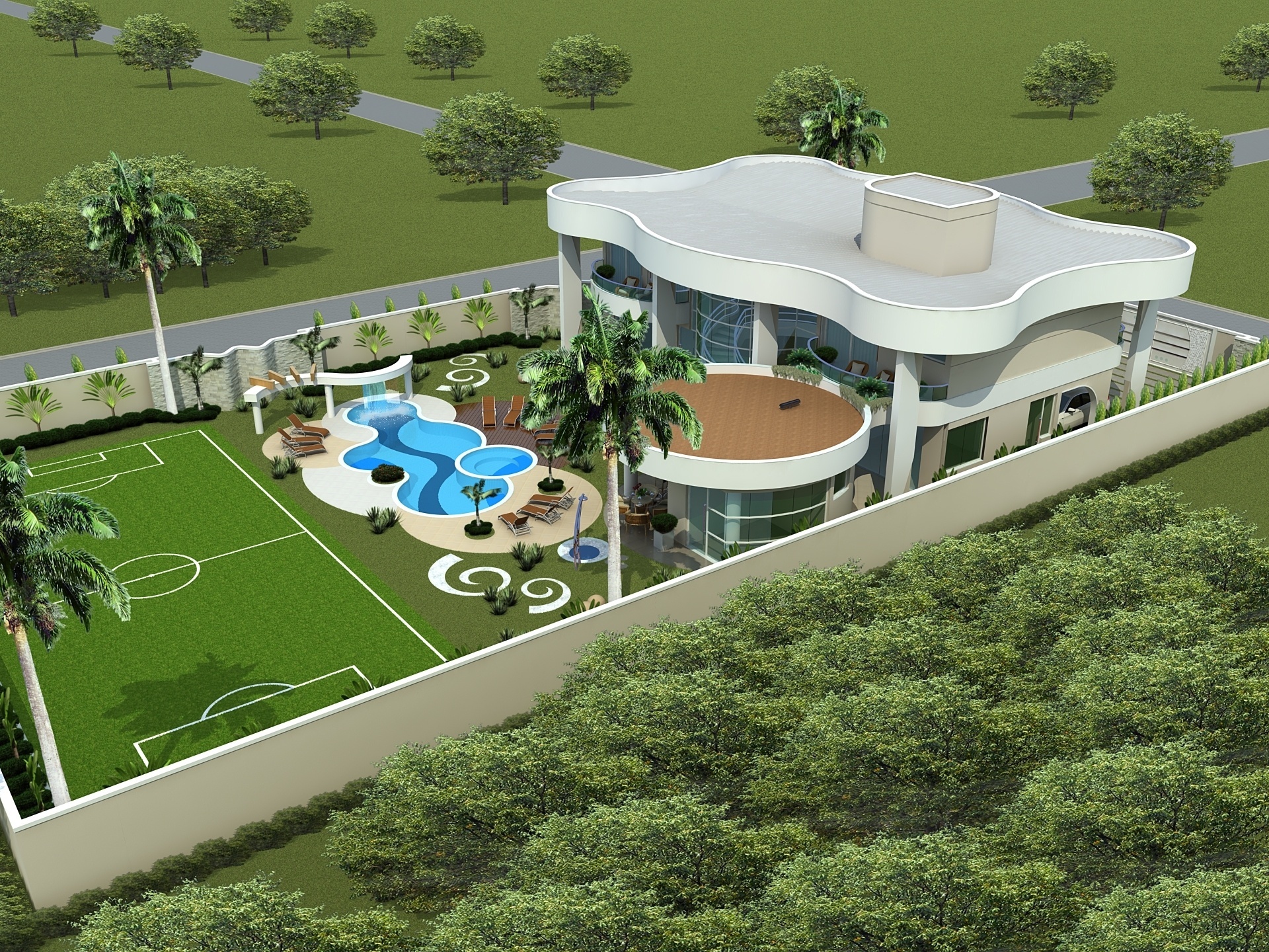 Projeto da casa do brasileiro Ismaily que está sendo construída no interior de Mato Grosso do Sul - Divulgação