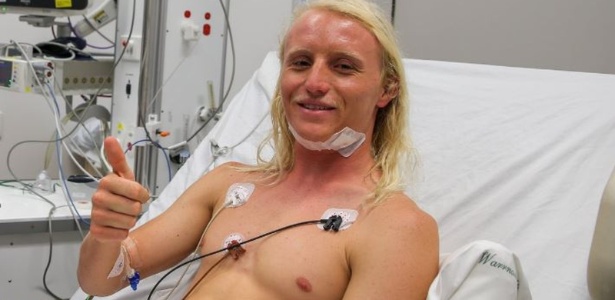 Russell Bierke se recupera em hospital australianoa - Reprodução/Instagram
