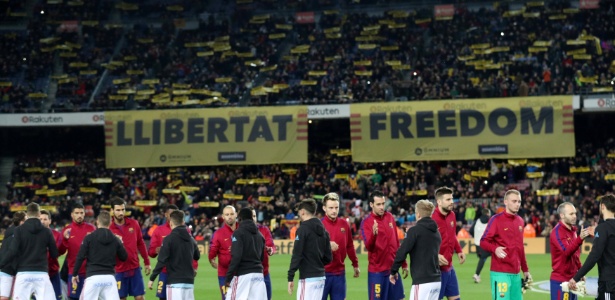 Protesto Camp Nou - REUTERS/Albert Gea - REUTERS/Albert Gea