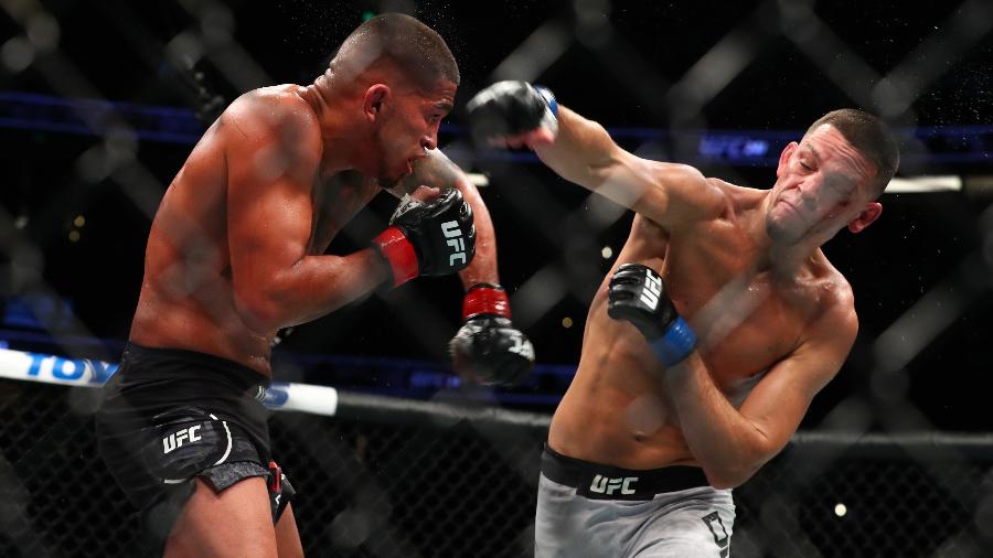 Nate Diaz, durante luta no UFC - Joe Scarnici/Getty Images/AFP 