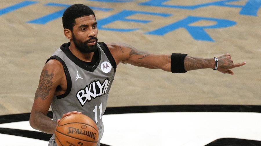 Kyrie Irving, durante partida do Brooklyn Nets - Sarah Stier/Getty Images/AFP