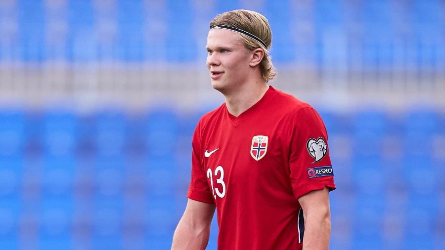 Erling Haaland, em partida da seleção norueguesa - Quality Sport Images/Getty Images