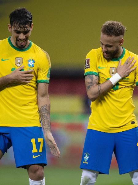 Neymar e Paquetá são parceiros nas dancinhas, mas também nos tiros no Counter Strike - Lucas Figueiredo/CBF