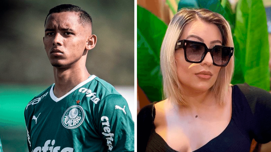 O zagueiro Michel Augusto, do sub-20 do Palmeiras, foi acusado de violência doméstica pela ex-namorada Ariatine Menice - Reprodução/Instagram