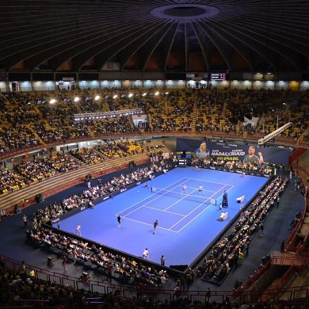 Mineirinho na noite do jogo entre Rafael Nadal e Casper Ruud, em Belo Horizonte, 2022