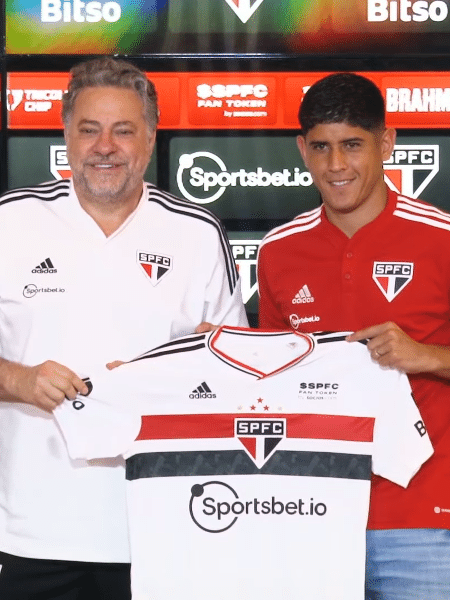 Alan Franco é apresentado oficialmente pelo São Paulo. - Reprodução/SPFC Play