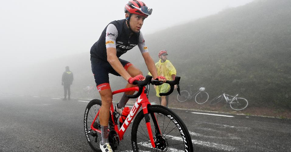 Antonio Tiberi, ciclista italiano, durante a Volta da Espanha
