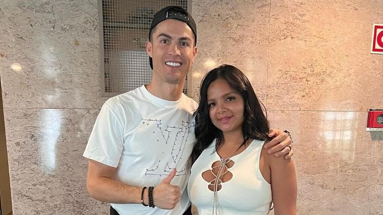 Cristiano Ronaldo e a influenciadora venezuelana Georgilaya - Reprodução/Instagram - Reprodução/Instagram