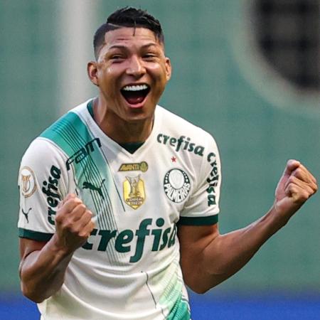 Rony festeja gol em América-MG x Palmeiras, partida do Campeonato Brasileiro