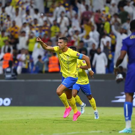 Cristiano Ronaldo comemorando o gol do Al Nassr