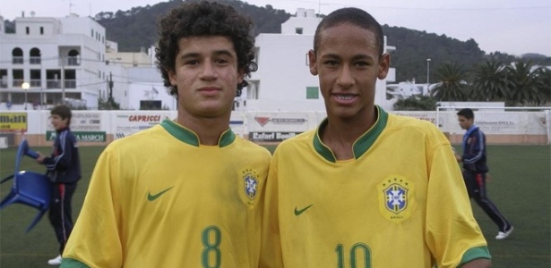 Coutinho com Neymar aos 15 anos na seleção: eles já faziam barulho juntos - Arquivo Pessoal