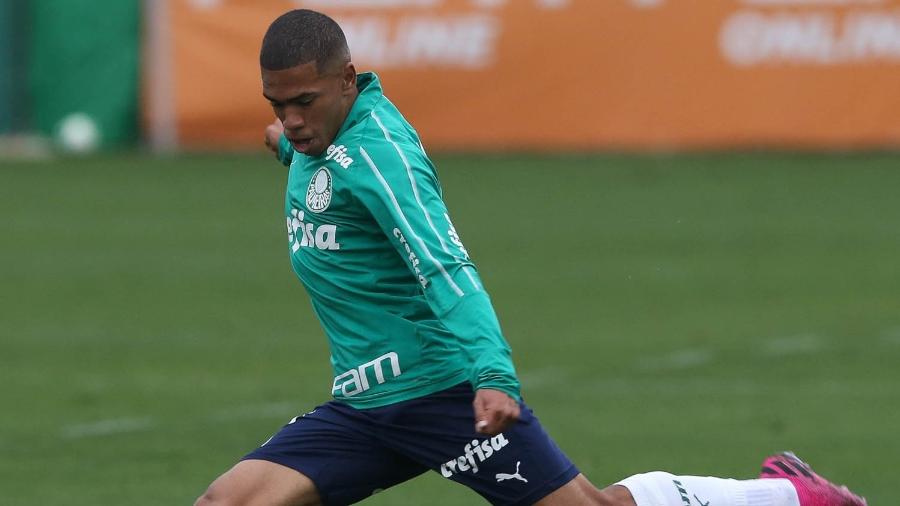 Lateral Esteves, revelado pela base do clube, atuou no time profissional nesta temporada - Cesar Greco/Ag. Palmeiras/Divulgação