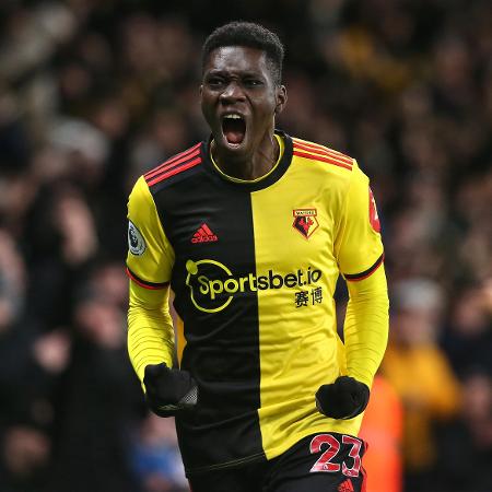 Ismaïla Sarr, do Watford, ficou perto de defender o Liverpool - Charlotte Wilson/Offside/Offside via Getty Images