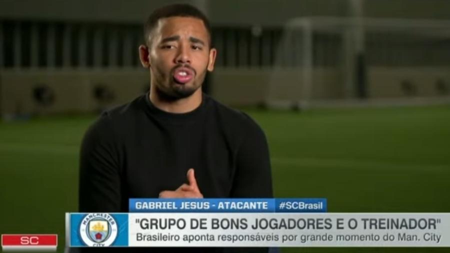 Gabriel Jesus diz que Guardiola mudou durante pandemia de coronavírus - Reprodução/ESPN