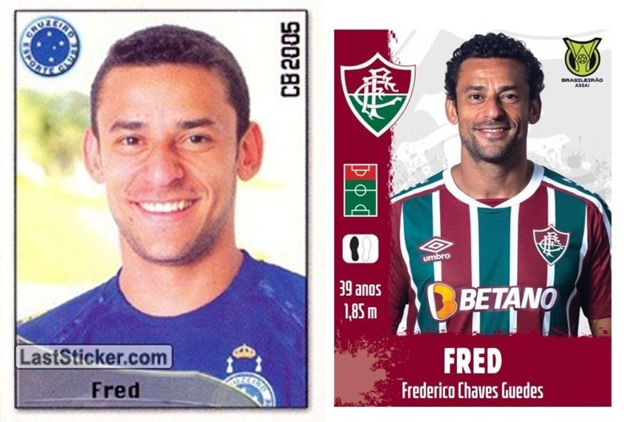 Antes e depois no álbum do Brasileirao - Fred - Reprodução
