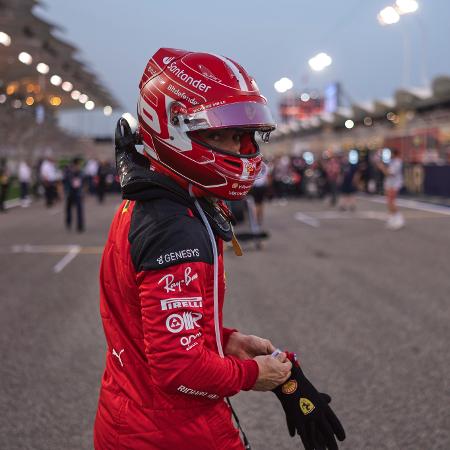 Charles Leclerc, da Ferrari, antes da largada para o GP do Bahrein de F1 - Divulgação/Ferrari