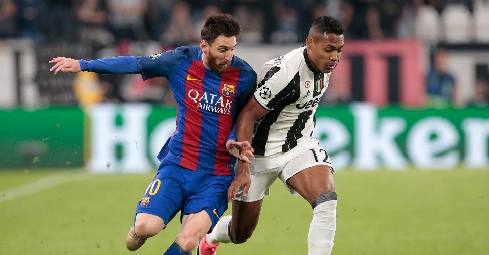 Alex Sandro supera Messi em lance de Juventus 3 x 0 Barcelona pela Liga dos Campeões