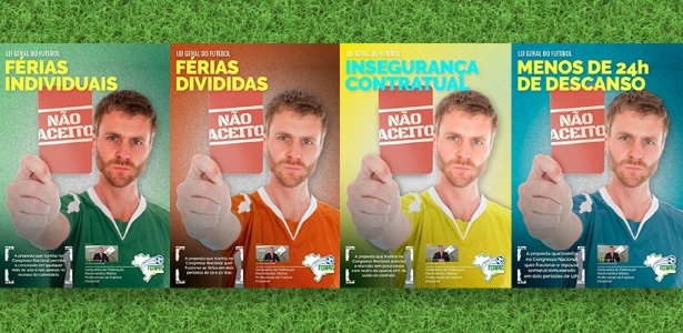 Reprodução de parte da manifestação dos jogadores de futebol - Reprodução/Fenapaf - Reprodução/Fenapaf