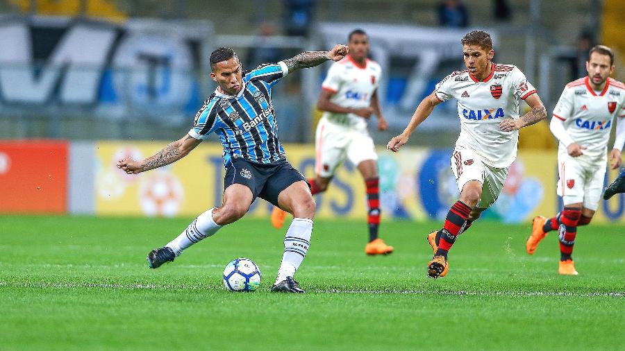 Grêmio e Flamengo se enfrentam no Brasileiro de 2018: rivais tem reencontro nesta tarde - Lucas Uebel/Grêmio FBPA