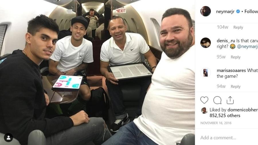 Galo (dir) é funcionário de Neymar e organizou a viagem de Najila Trindade para Paris - Reprodução/Instagram
