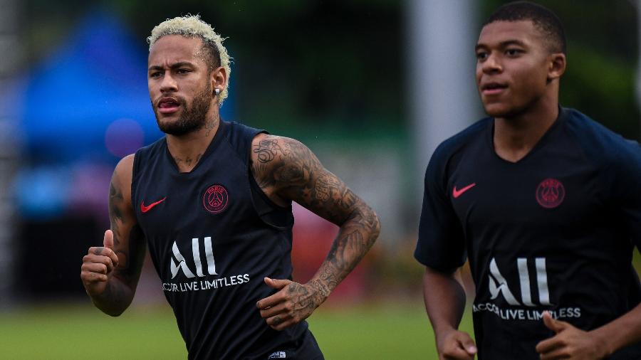 Neymar treina ao lado de Mbappé no PSG - Xinhua/Mao Siqian