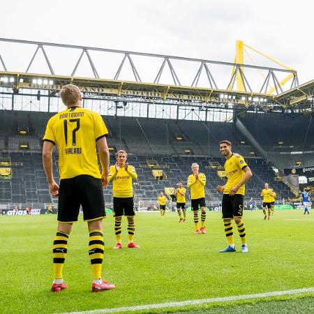 Haaland pediu para realizar o tratamento no Catar - Reprodução/Twitter/Borussia Dortmund