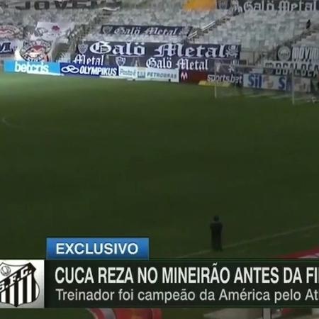 Cuca reza no Mineirão antes da final da Liberta - Vinicius Nicoletti/ESPN