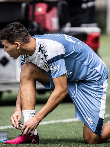 Deivid Washington em treino do Santos no CT Rei Pelé - Raul Baretta (Santos FC)