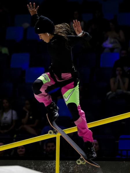 Rayssa Leal, skatista, durante o Super Crown do SLS - Buda Mendes/Getty Images