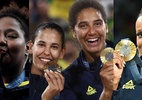 Brasil volta de Paris dourado por causa, exclusivamente, de suas mulheres - David Ramos/Getty Images, Luiza Moraes/COB e Gabriel Bouys/AFP