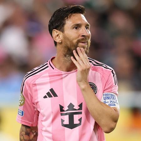 Messi em ação durante Inter Miami x Palmeiras, partida do Mundial