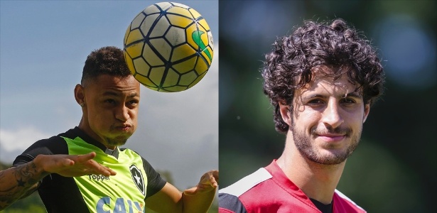 Fotomontagem do atacante Neilton e o meio-campista Hudson (à direita) - Fotomontagem: Vitor Silva/SSPress/Botafogo e Julia Chequer/Folhapress