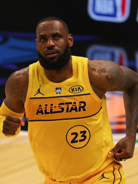 LeBron James durante o All-Star Game da NBA - Kevin C. Cox/Getty Images/AFP