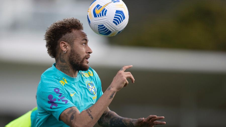 Neymar durante treino da seleção brasileira - Lucas Figueiredo/CBF