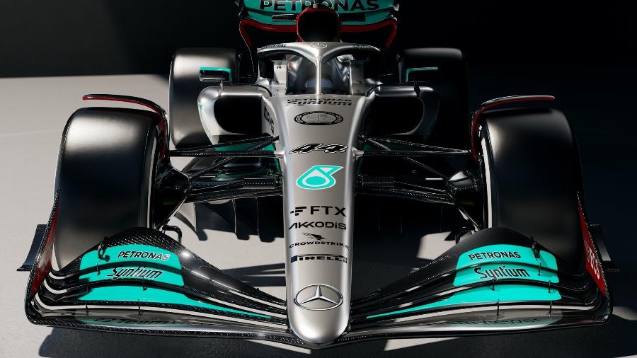 Mercedes voltou a usar o prateado no carro de 2022 da Fórmula 1 - Divulgação/Mercedes