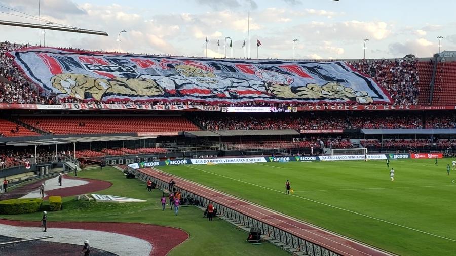 Bandeirão da Independente em São Paulo x Cuiabá, pelo Brasileirão - Matheus Godoy/UOL