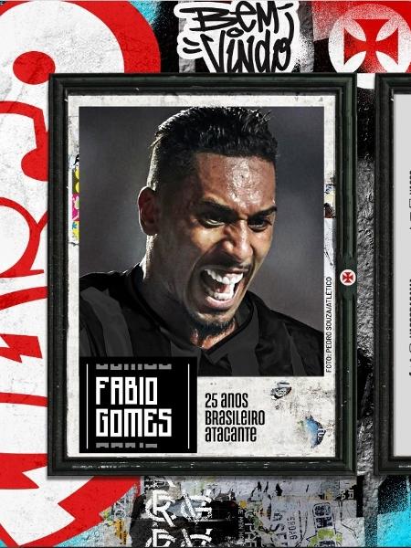 Vasco anuncia a contratação do atacante Fábio Gomes - Reprodução
