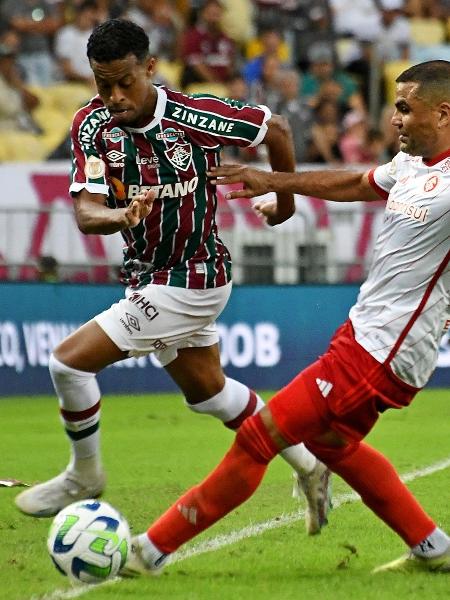 Keno, do Fluminense, em ação contra o Inter, pelo Brasileirão - Mailson Santana/Fluminense