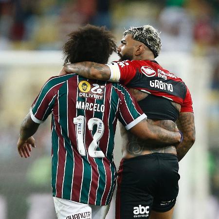 Gabigol e Marcelo no Fla-Flu do Brasileirão