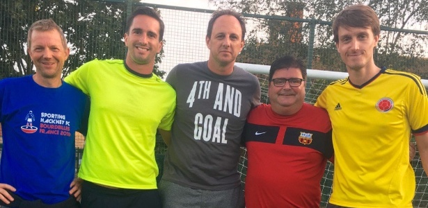 Rogério Ceni no dia em que comandou um treino do Sporting Hackney, da Inglaterra - Reprodução/Twitter