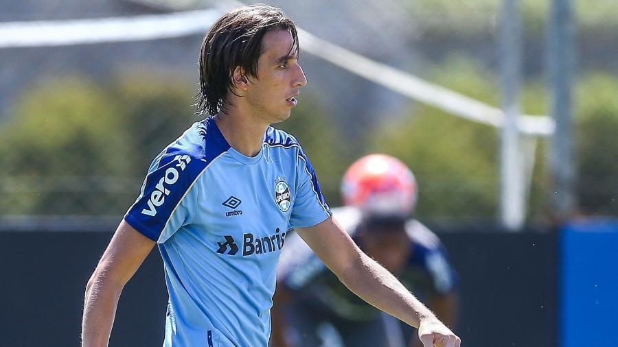Pedro Geromel não participou da segunda parte do treinamento do Grêmio de hoje - Lucas Uebel/Grêmio