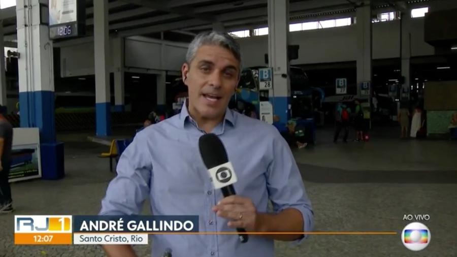 O repórter André Gallindo, da TV Globo, reforça cobertura da pandemia do novo coronavírus: "Missão é informar" - Reprodução