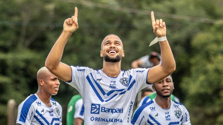 Gabriel Barbosa, atacante do Paysandu, comemora gol no Campeonato Paraense - Jorge Luiz/Paysandu