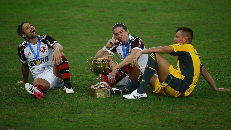 Diego Ribas, Filipe Luís e Diego Alves são três "ex-Champions" que dão cara de Europa ao elenco do Flamengo - Wagner Meier/Getty Images