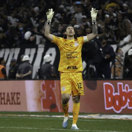 Cássio, goleiro do Corinthians, em jogo contra o América-MG pela Copa do Brasil