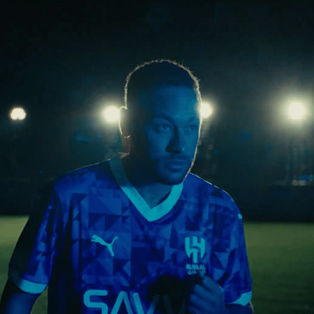 Neymar na campanha da nova camisa do Al-Hilal para a temporada 2024/25