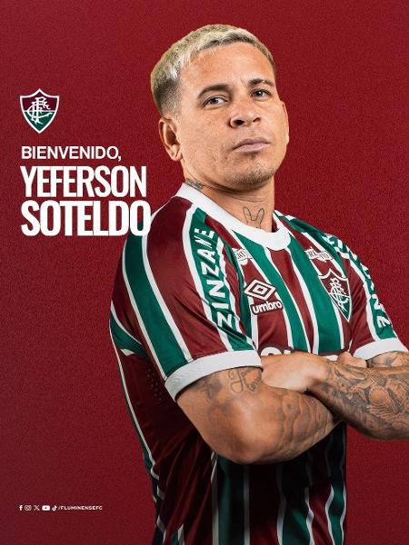 Soteldo, atacante do Fluminense, não jogará a fase de grupos do Mundial - Divulgação/Twitter oficial do Fluminense
